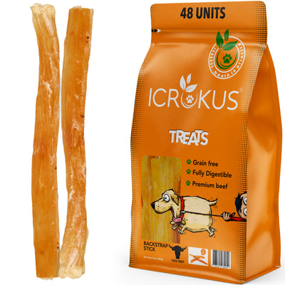 Beef Tendon Chews for Dogs - 6 Inch (48 Pack)