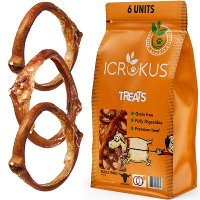 Bully Ring for Dogs - 100% Natural 4-5 Inch (6 Pack)