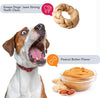 icrokus, natural, braided, rawhides, dogs, rawhide, dog, treats, digestible, chews, rings, free, range, grass, fed, treat, donut, 5, inches, set, 3, units, peanut, butter